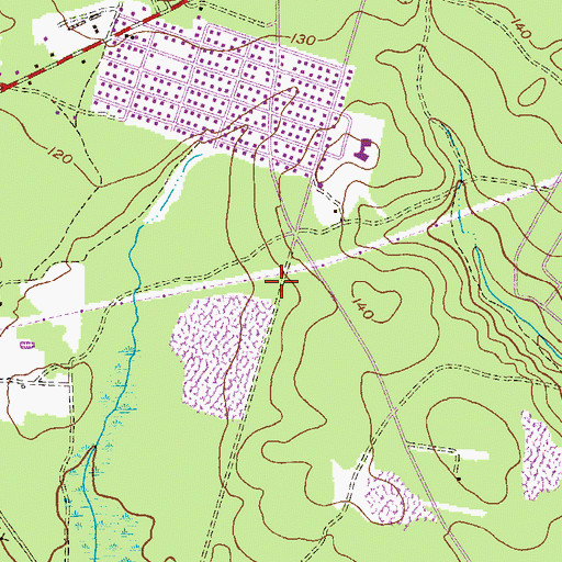 Topographic Map of Jackson Township Volunteer Fire District No 3, NJ