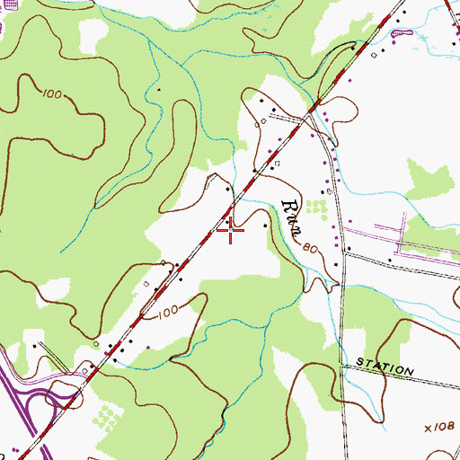 Topographic Map of Morganville First Aid and Rescue Squad, NJ
