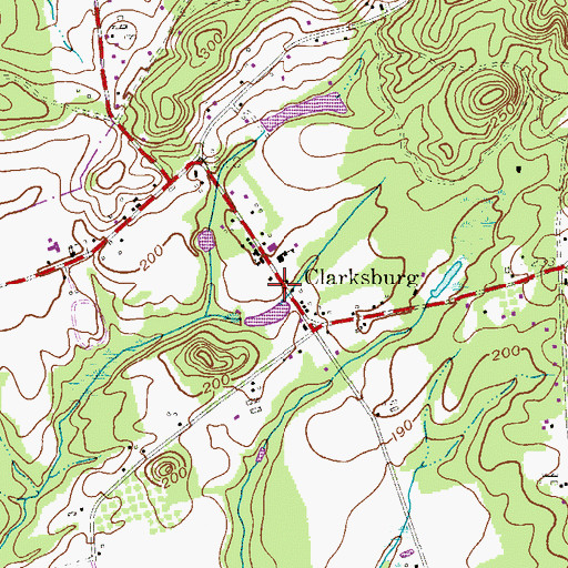 Topographic Map of Millstone Township Fire Company, NJ