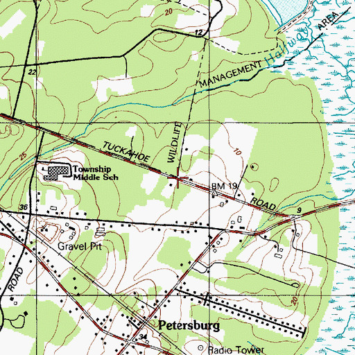 Topographic Map of Upper Township Rescue Squad, NJ