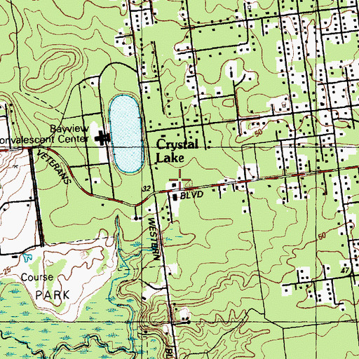 Topographic Map of Bayville Volunteer Fire Company 1, NJ