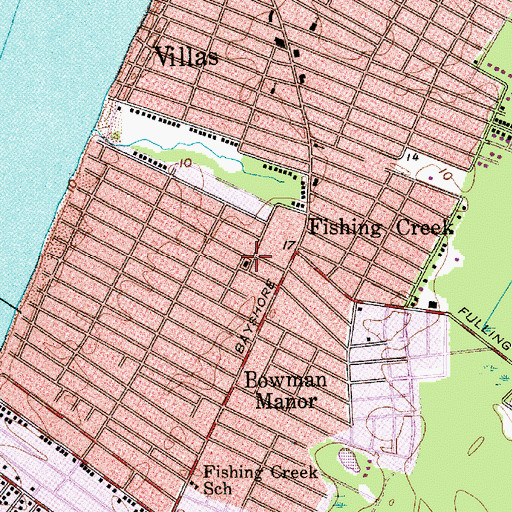 Topographic Map of Lower Township Rescue Squad, NJ