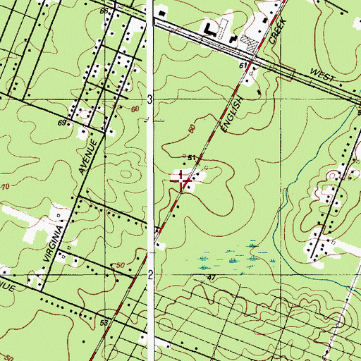 Topographic Map of Cardiff Volunteer Fire Company 1 Station 2, NJ