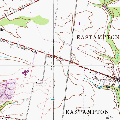 Topographic Map of Eastampton Emergency Squad, NJ