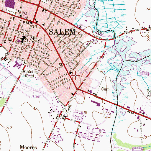 Topographic Map of Washington Fire Company 3, NJ