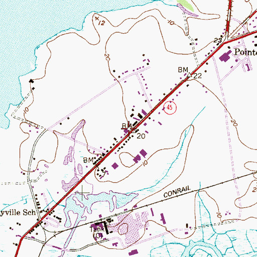 Topographic Map of Mannington Volunteer Fire Company Station 1, NJ