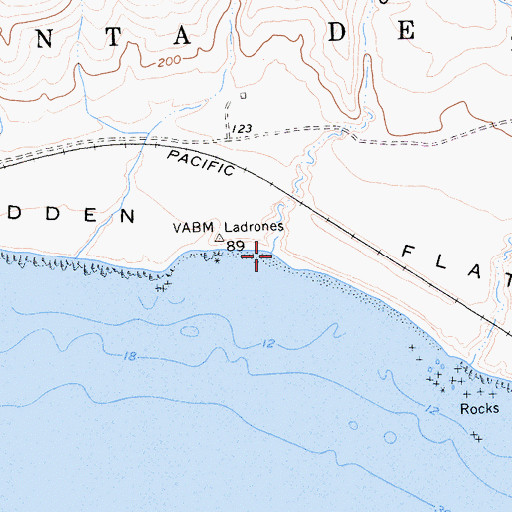 Topographic Map of Caada Del Rodeo, CA