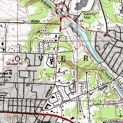 Topographic Map of Toms River Fire Company 2 Substation 26 - 1, NJ