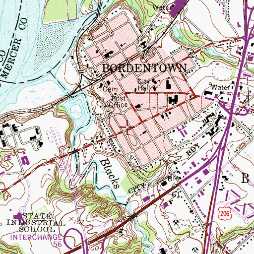 Topographic Map of Hope Hose Humane Company 1, NJ