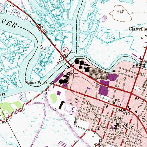 Topographic Map of North Bend Hose Company, NJ