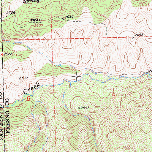 Topographic Map of Caada Azul, CA