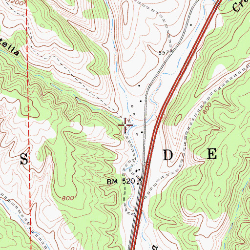 Topographic Map of Caada Botella, CA