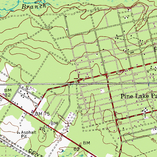 Topographic Map of Manchester Volunteer Fire Company 1, NJ