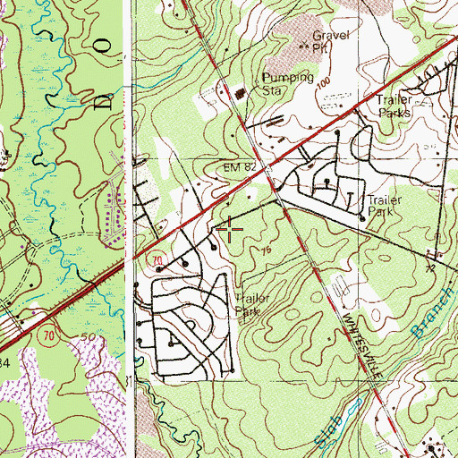 Topographic Map of Toms River Fire Department - Pleasant Plains Fire Company Station 30 - 1, NJ