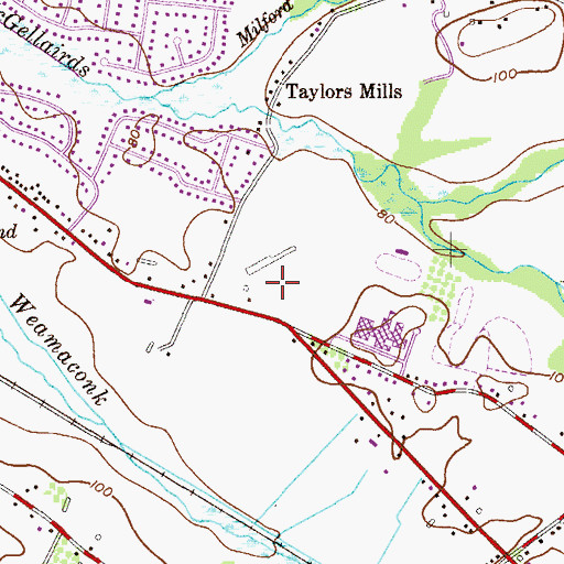 Topographic Map of Manalapan Bureau of Fire Prevention, NJ