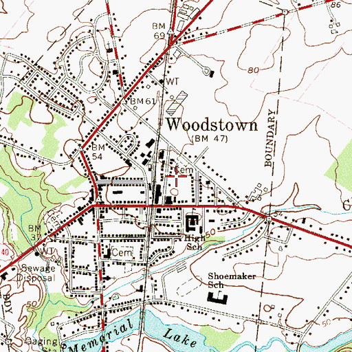 Topographic Map of Reliance Fire Company, NJ