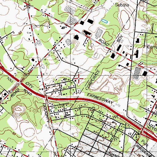 Topographic Map of Farmington Volunteer Fire Company 4, NJ