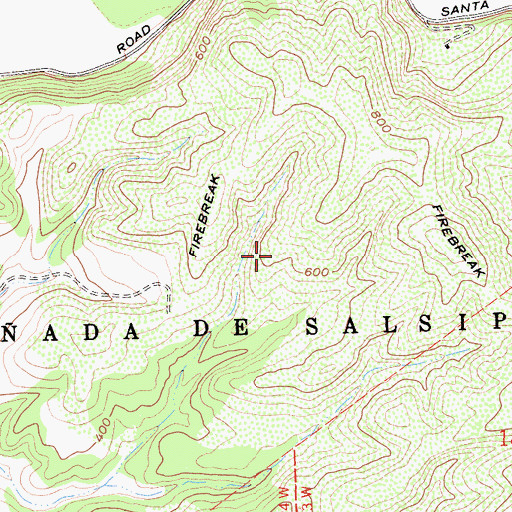 Topographic Map of Caada De Salsipuedes, CA