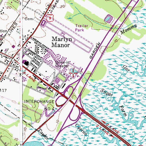 Topographic Map of Rio Grande Rescue Squad, NJ