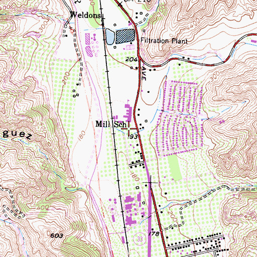 Topographic Map of Caada Larga, CA