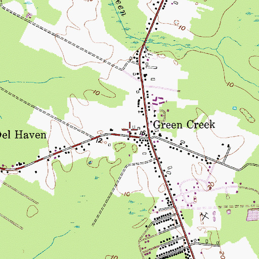 Topographic Map of Green Creek Volunteer Fire Company 3, NJ