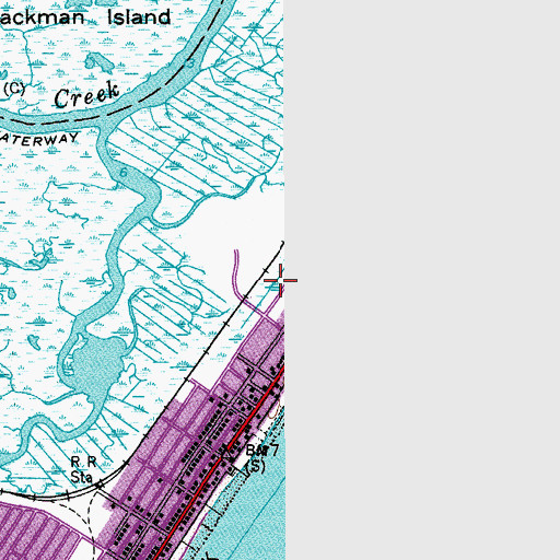 Topographic Map of Ocean City Fire and Rescue Services Department Station 3, NJ