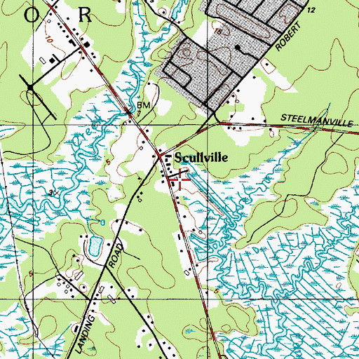 Topographic Map of Scullville Volunteer Fire Company 3, NJ