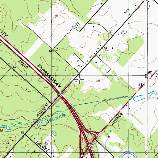 Topographic Map of Cologne Volunteer Fire Company 5, NJ