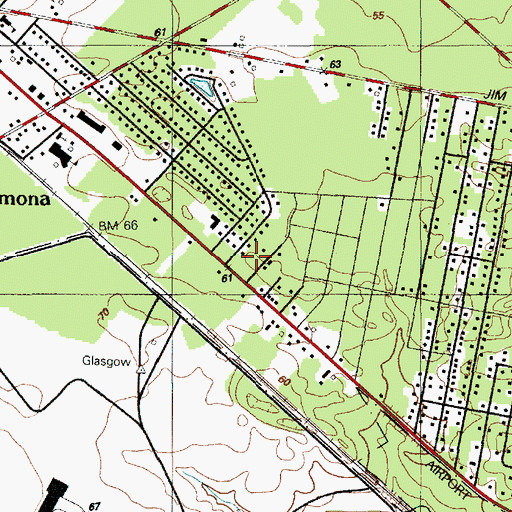 Topographic Map of Pomona Volunteer Fire Company, NJ