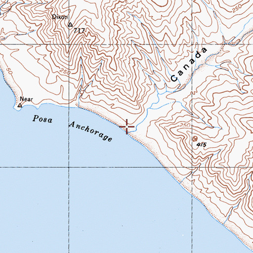 Topographic Map of Caada Posa, CA