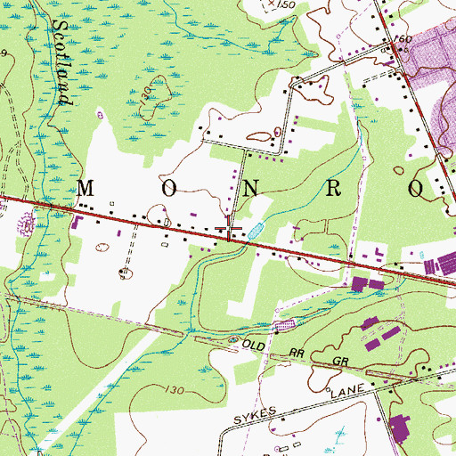 Topographic Map of Williamstown Fire Company Substation, NJ