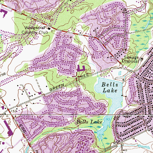 Topographic Map of Washington Township Fire Department Station 10 - 1 Grenloch Fire Company Substation, NJ
