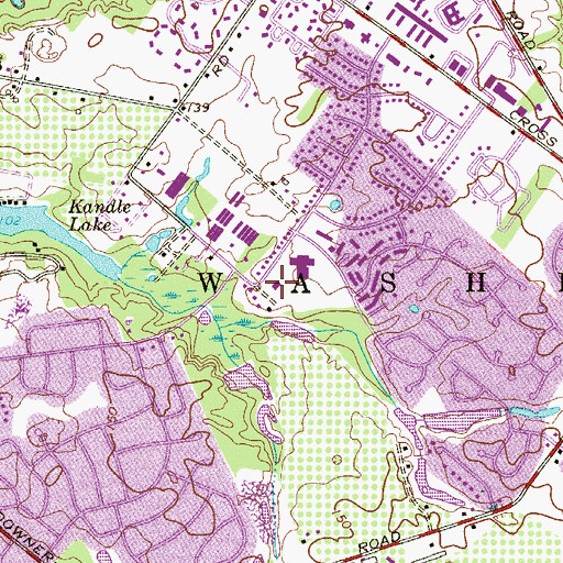 Topographic Map of Hurffville Fire Company - Substation, NJ