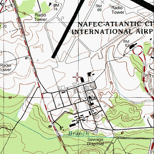 Topographic Map of New Jersey Air National Guard Fire Department, NJ