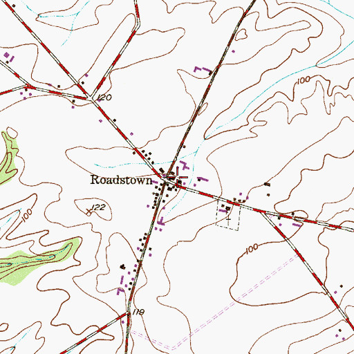 Topographic Map of Hopewell - Stow Creek Fire Department, NJ