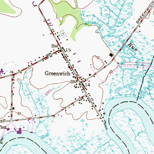 Topographic Map of Greenwich Township Fire and Rescue, NJ