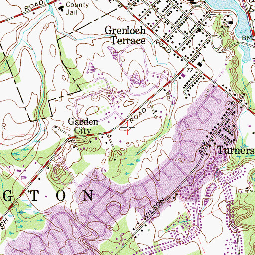 Topographic Map of Washington Township Fire Department - Grenloch Fire Company Main Station, NJ