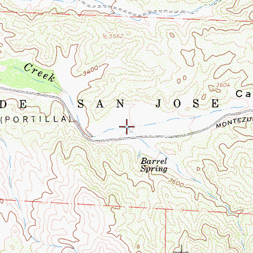 Topographic Map of Caada Verruga, CA