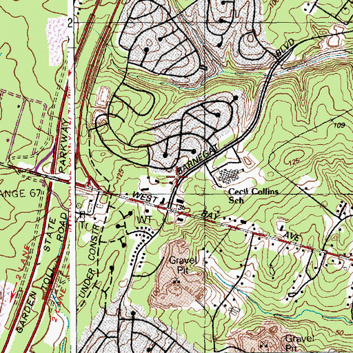 Topographic Map of Barnegat Volunteer Fire Company 1 Station 11 - 1, NJ