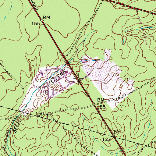 Topographic Map of Barnegat Volunteer Fire Company, NJ