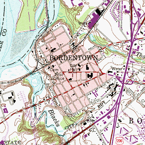 Topographic Map of Consolidated Fire Association, NJ