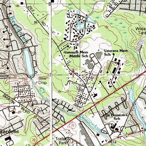 Topographic Map of Brick Township Fire Department Laurelton Fire Company 1 Substation 23 - 2, NJ