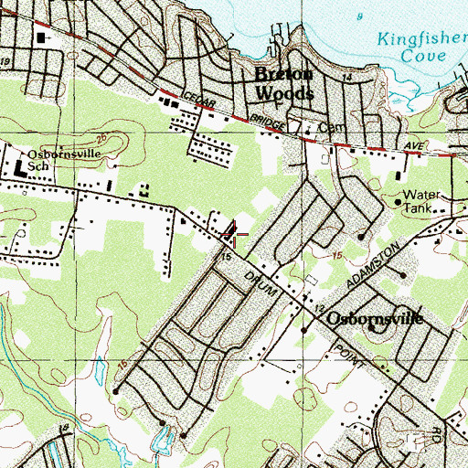 Topographic Map of Pioneer Hose Fire Company 1 Station 22, NJ