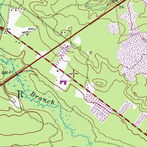 Topographic Map of Ridgeway Volunteer Fire Company 1 Station 34, NJ