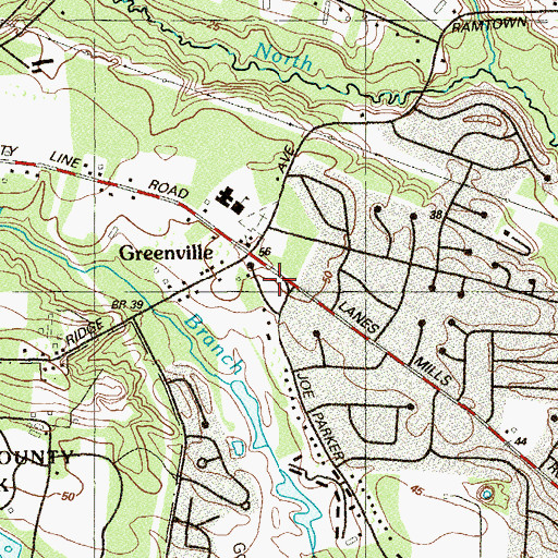 Topographic Map of Lakewood Township Fire Department Station 65, NJ