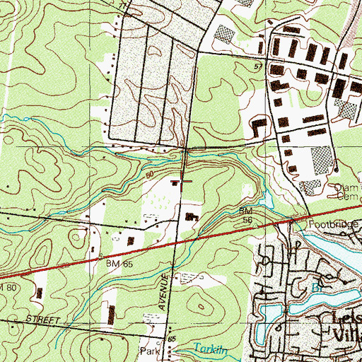 Topographic Map of Lakewood Township Fire Department Station 66, NJ