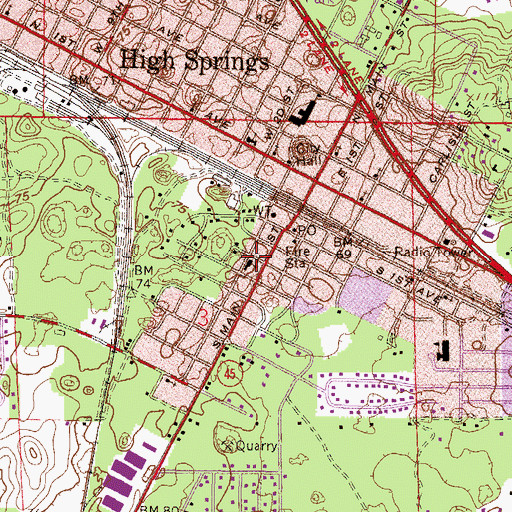 Topographic Map of Soldiers of the Cross Church, FL