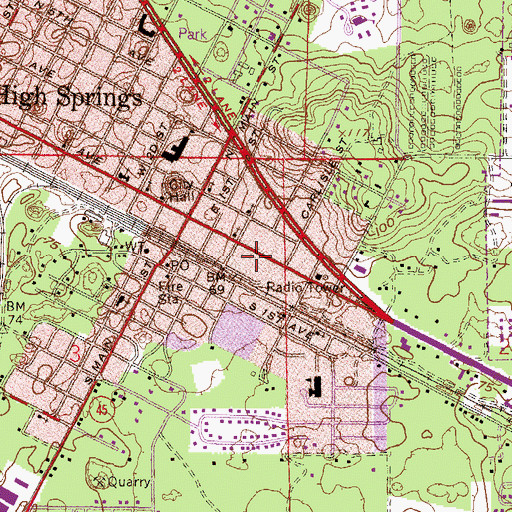 Topographic Map of Seventh Day Adventist Church, FL