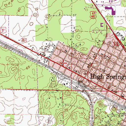 Topographic Map of Mount Carmel United Methodist Church, FL