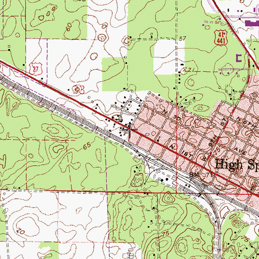 Topographic Map of Shiloh Missionary Baptist Church, FL
